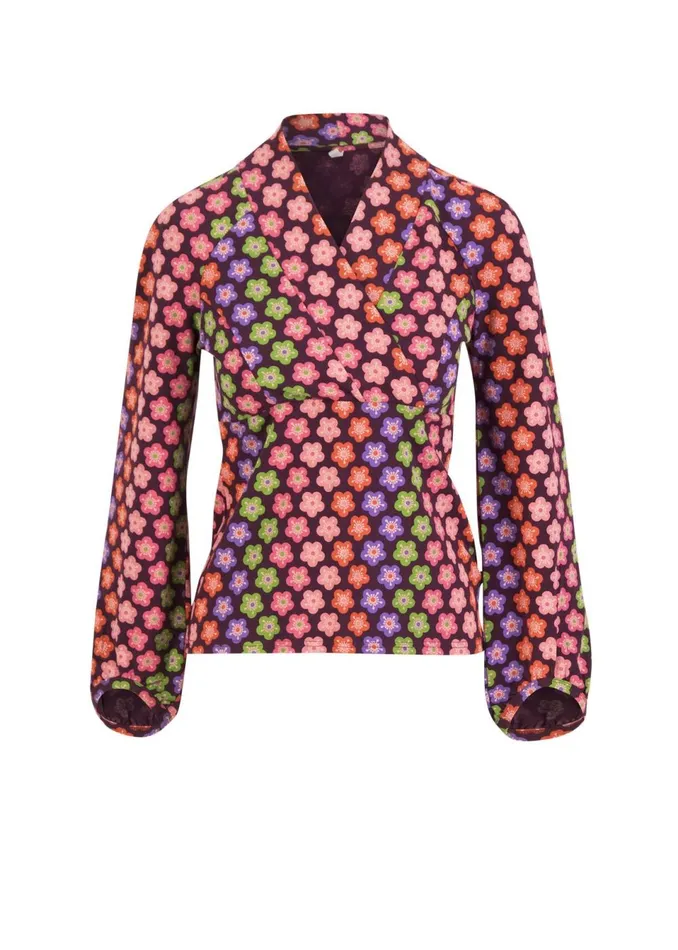Blutsgeschwister Jersey Top Whispering Serenity Brown Women Tops