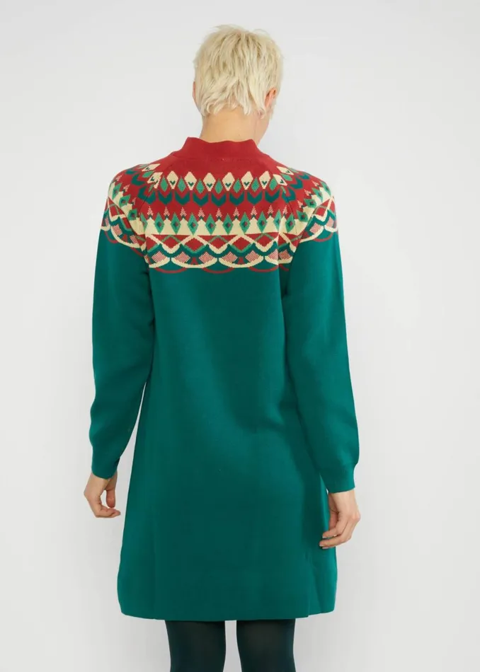 Blutsgeschwister Jumper Dress Scandi Woods Green Women Dresses