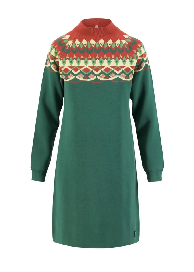 Blutsgeschwister Jumper Dress Scandi Woods Green Women Dresses