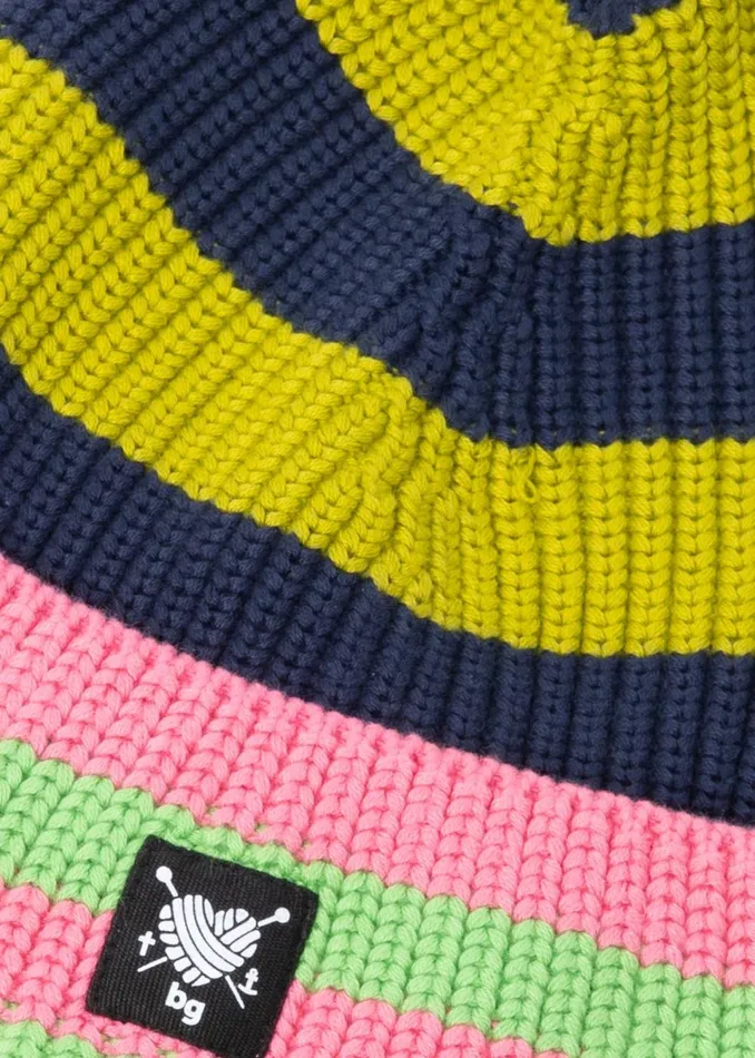 Blutsgeschwister Knitted Hat Bright Side Beanie Blue Women Other Accessoires