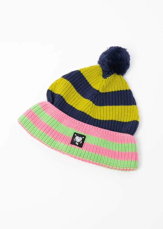 Blutsgeschwister Knitted Hat Bright Side Beanie Blue Women Other Accessoires