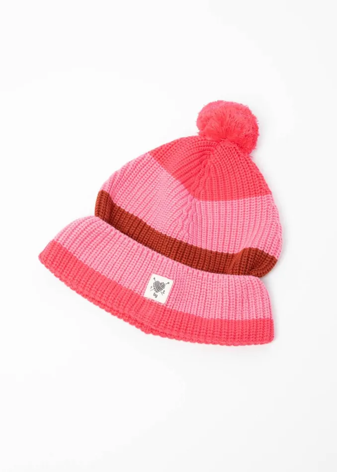Blutsgeschwister Knitted Hat Bright Side Beanie Red Women Other Accessoires