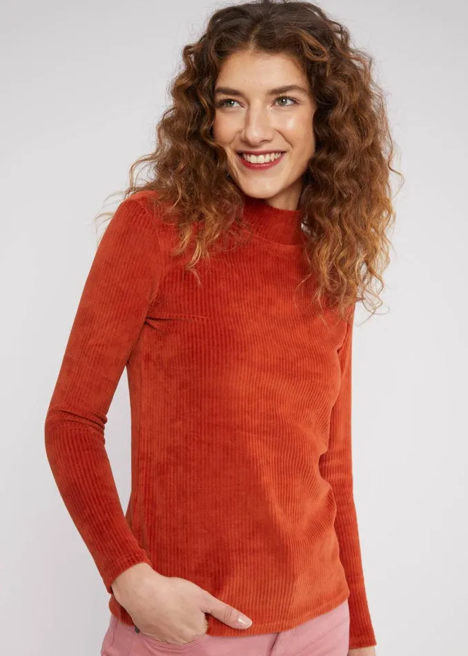 Blutsgeschwister Longsleeve Jolly Turtle Brown Women Tops