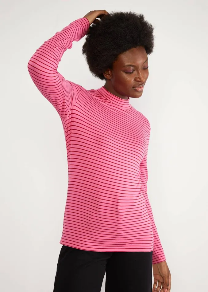 Blutsgeschwister Longsleeve Lonely Lips Turtle Pink Women Tops