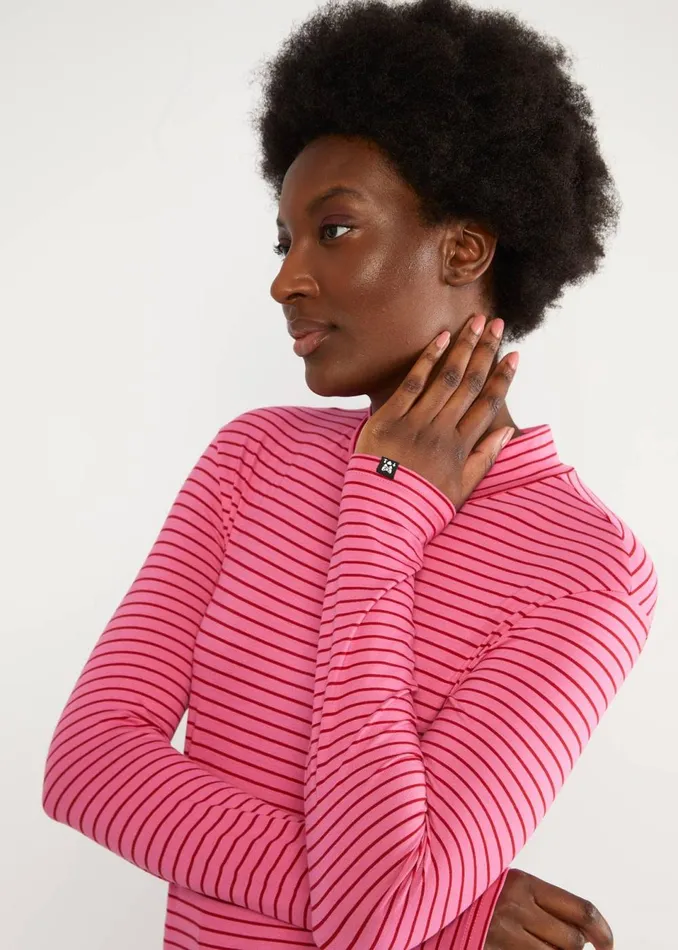 Blutsgeschwister Longsleeve Lonely Lips Turtle Pink Women Tops