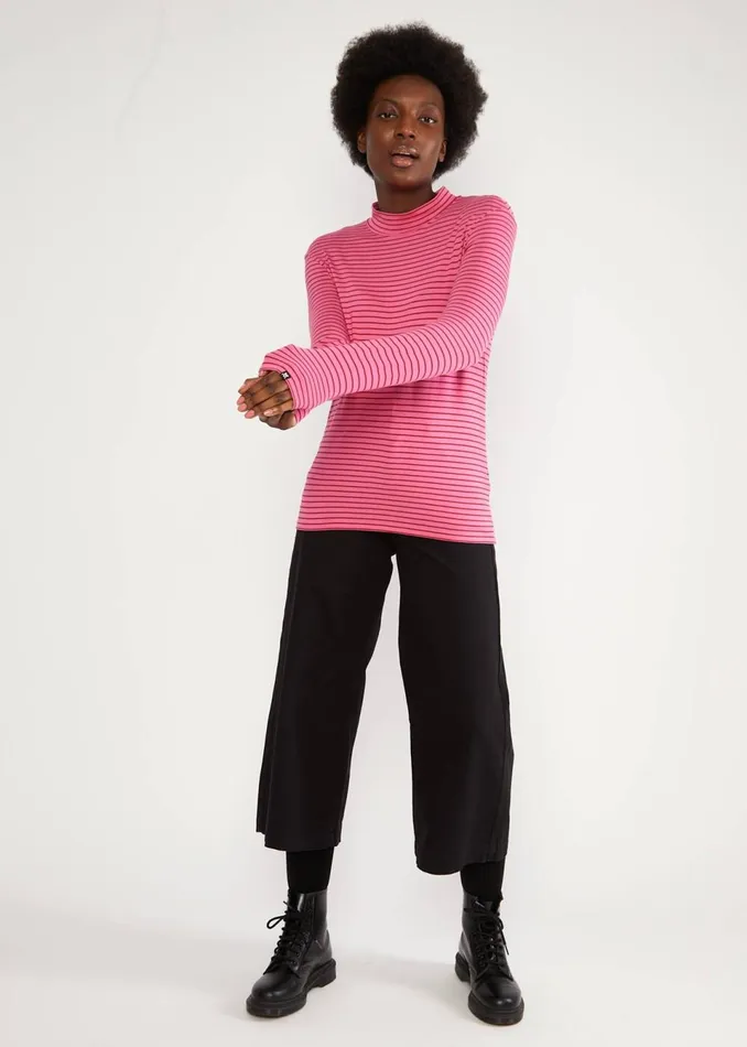 Blutsgeschwister Longsleeve Lonely Lips Turtle Pink Women Tops