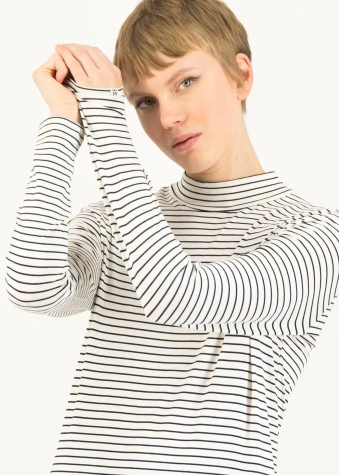 Blutsgeschwister Longsleeve Lonely Lips Turtle White Women Tops
