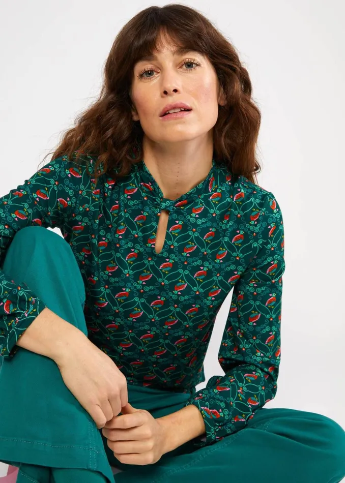 Blutsgeschwister Longsleeve Oh My Knot Green Women Tops