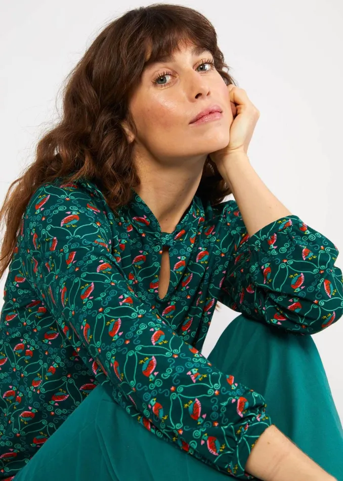 Blutsgeschwister Longsleeve Oh My Knot Green Women Tops