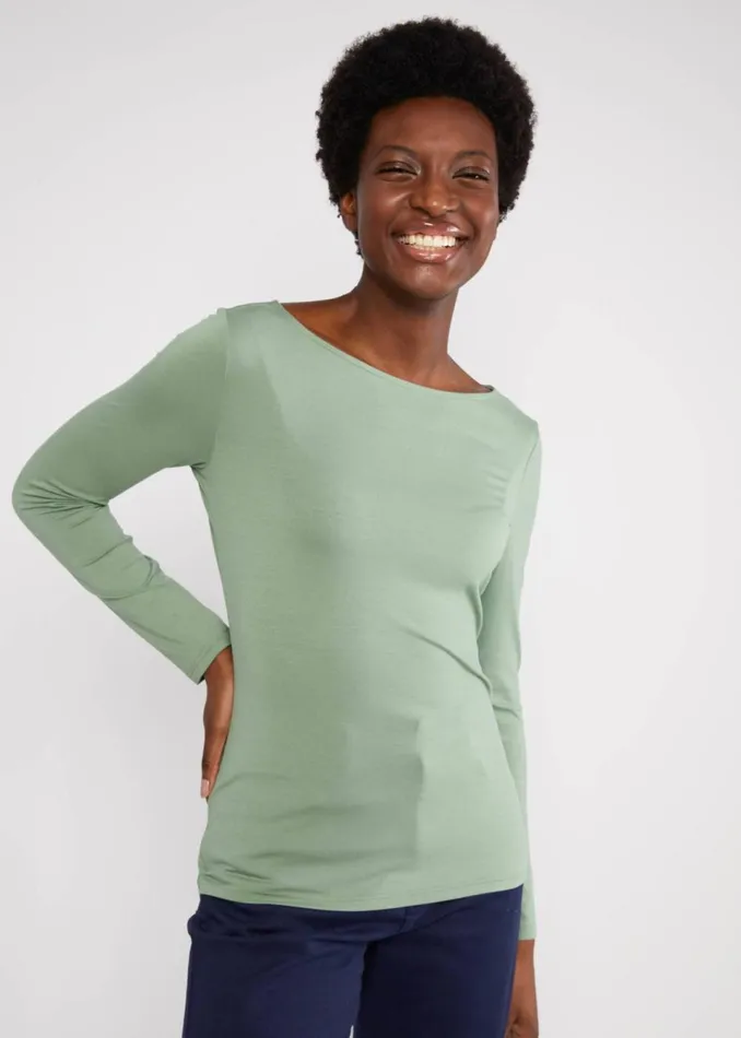 Blutsgeschwister Longsleeve Sweet Sailorette Green Women Tops