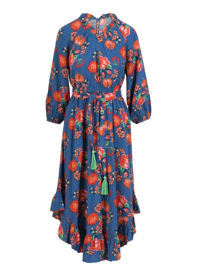 Blutsgeschwister Midi Dress Bohemian Fairytale Blue Women Dresses