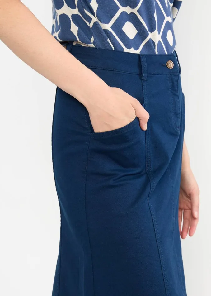 Blutsgeschwister Midi Skirt Power Panel Blue Women Skirts
