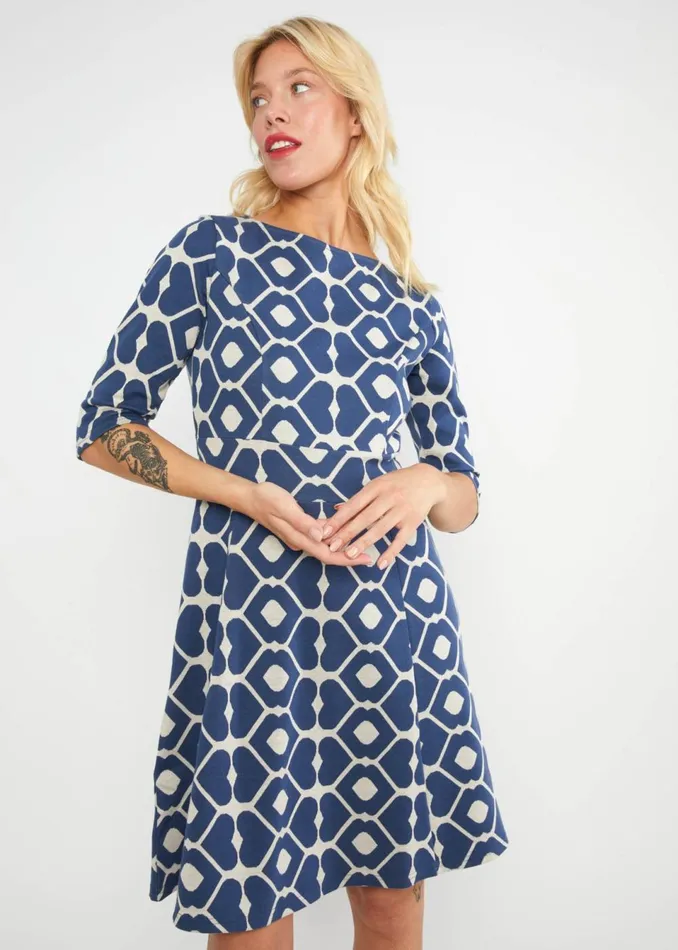 Blutsgeschwister Shift Dress Marine A Lula Blue Women Dresses