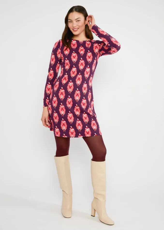 Blutsgeschwister Shift Dress Mod A Hulu Purple Women Dresses