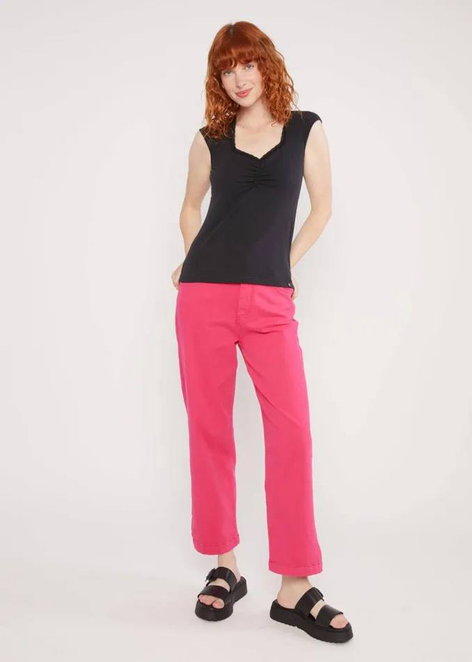 Blutsgeschwister Sleeveless Top Let Romance Rule Black Women Tops