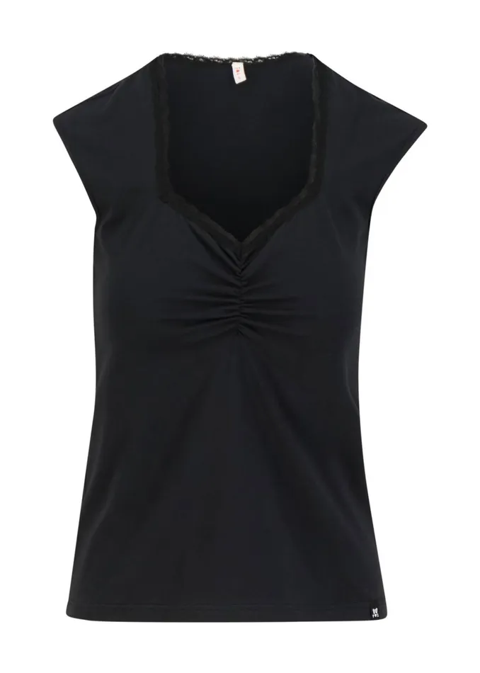 Blutsgeschwister Sleeveless Top Let Romance Rule Black Women Tops