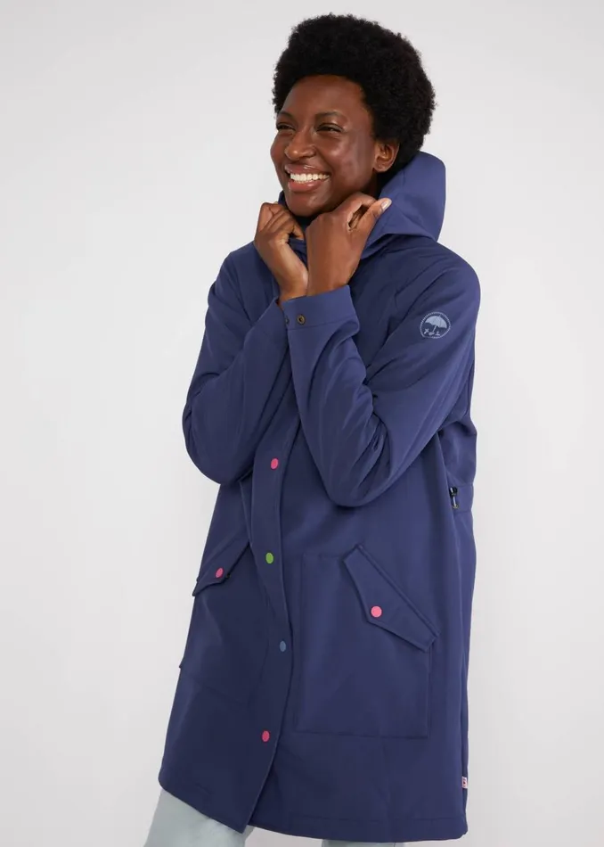 Blutsgeschwister Soft Shell Jacket Softfriese Blue Women Jackets and Coats