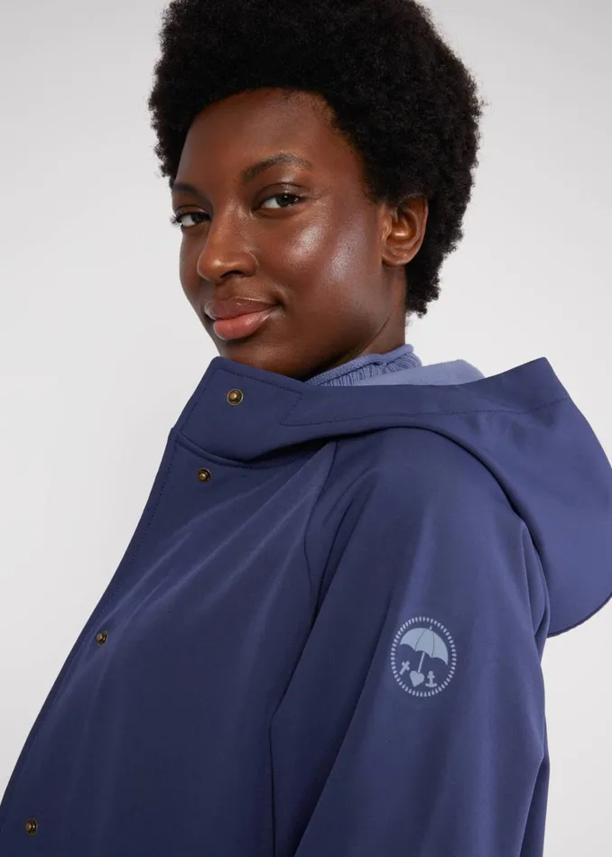 Blutsgeschwister Soft Shell Jacket Softfriese Blue Women Jackets and Coats
