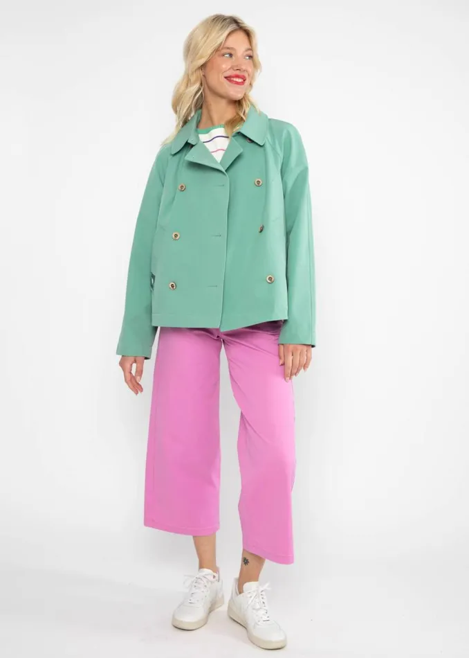 Blutsgeschwister Soft Shell Jacket Tiny Trench Green Women Jackets and Coats