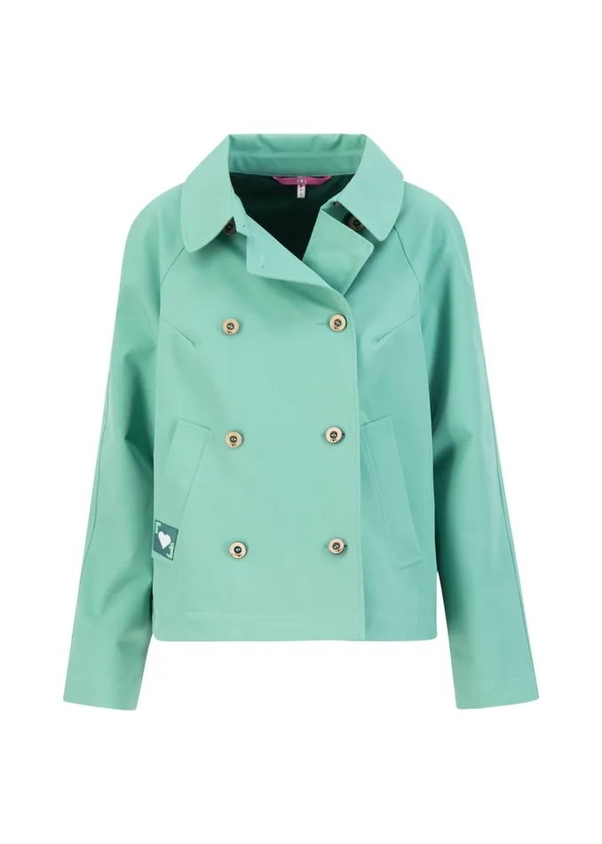 Blutsgeschwister Soft Shell Jacket Tiny Trench Green Women Jackets and Coats