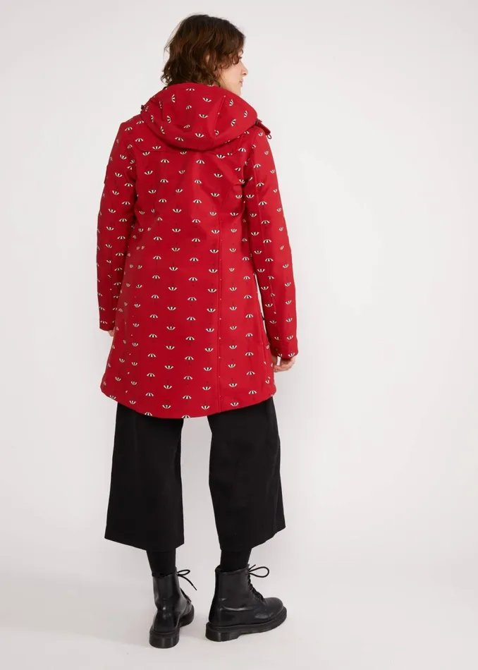 Blutsgeschwister Soft Shell Jacket Wild Weather Red Women Jackets and Coats