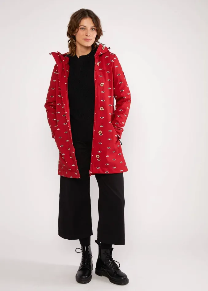Blutsgeschwister Soft Shell Jacket Wild Weather Red Women Jackets and Coats
