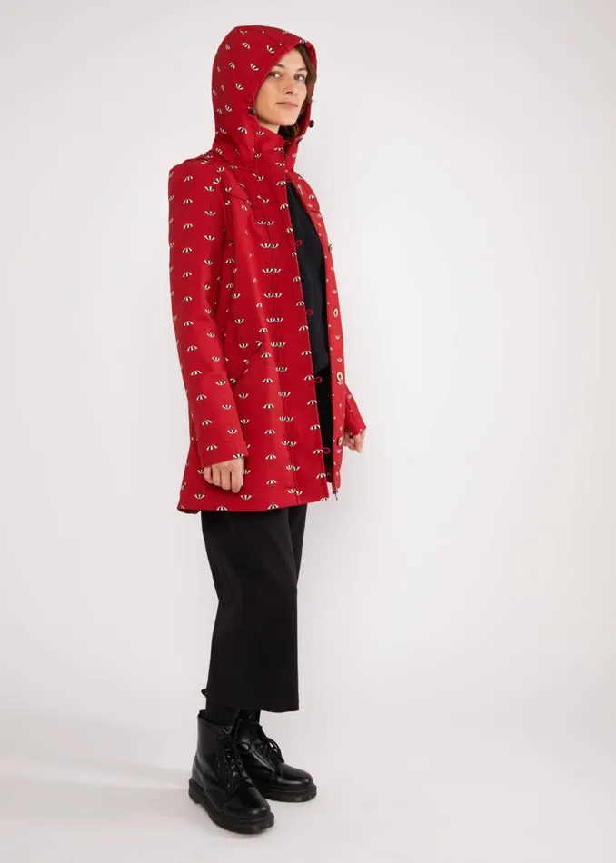 Blutsgeschwister Soft Shell Jacket Wild Weather Red Women Jackets and Coats
