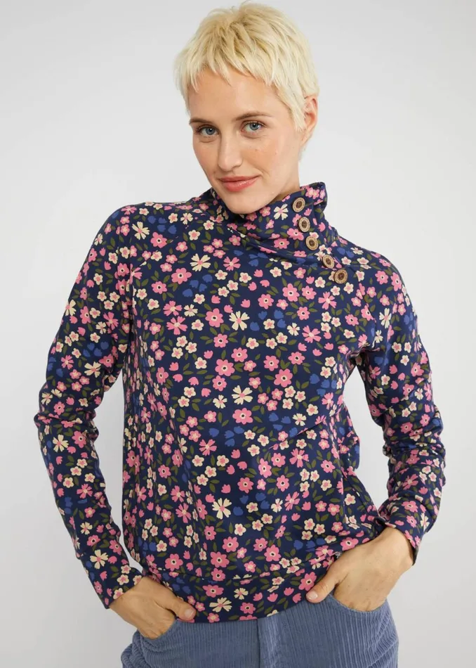 Blutsgeschwister Sweatshirt Oh So Nett Blue Women Sweatshirts and Hoodies