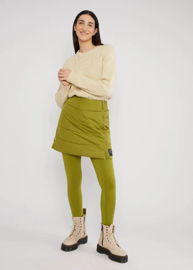Blutsgeschwister Winter Skirt No Down Zip039n039zap Green Women Skirts