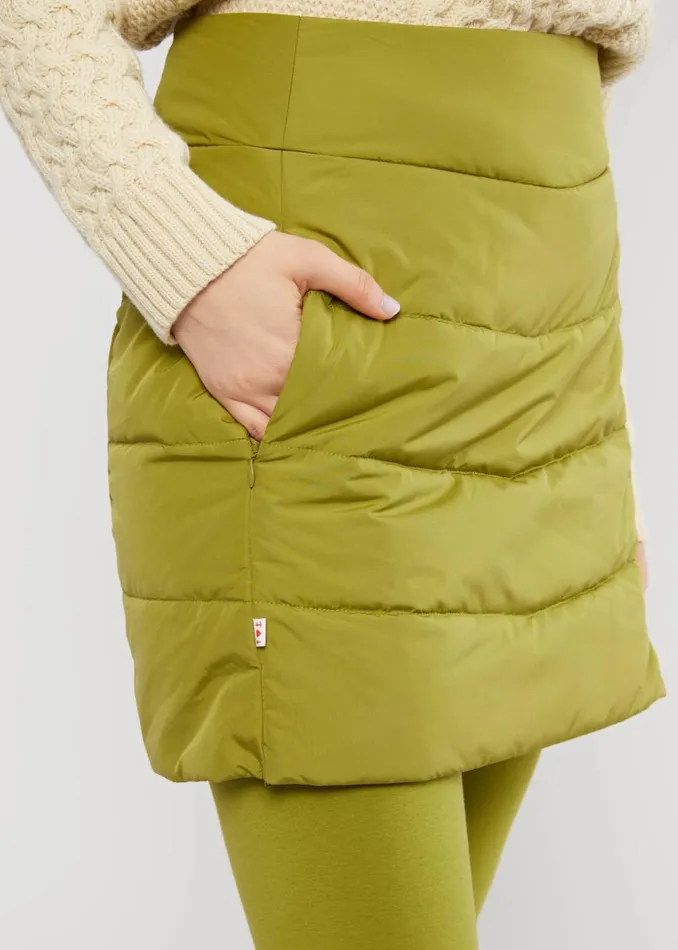 Blutsgeschwister Winter Skirt No Down Zip039n039zap Green Women Skirts
