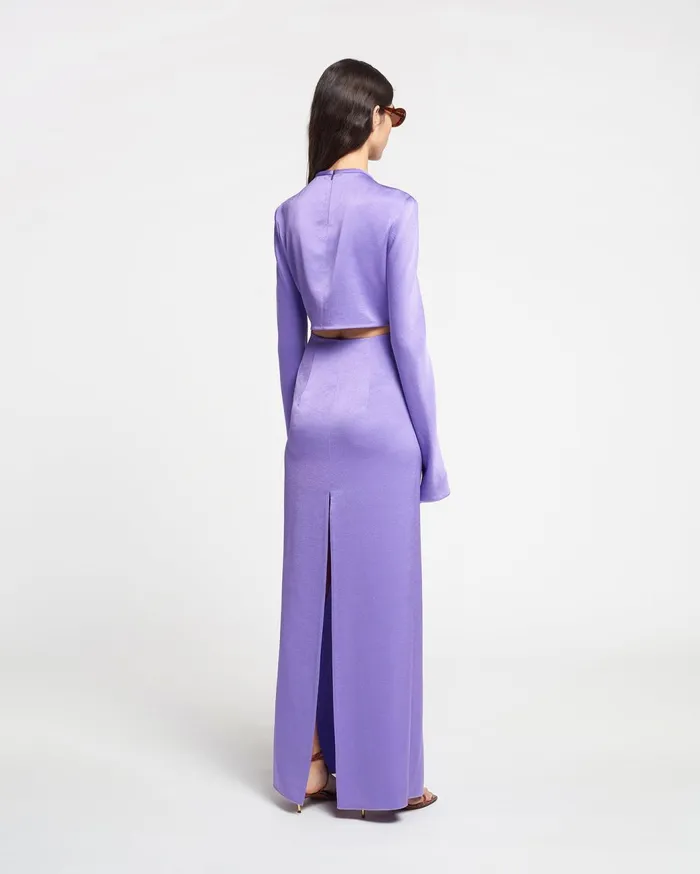 Bonno CutOut CrispSatin Maxi Dress Iris Women Nanushka Dresses