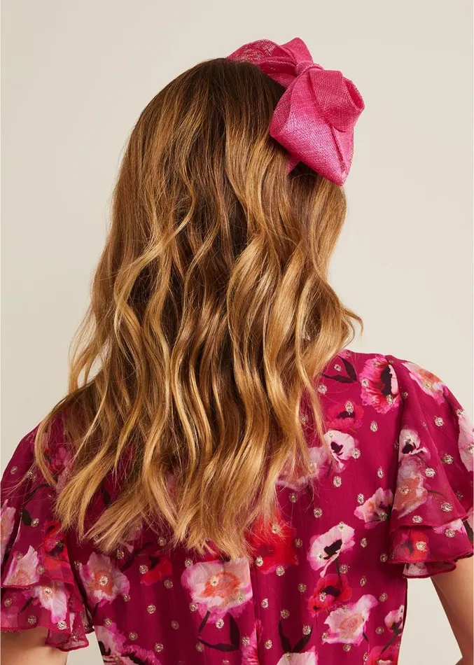 Bow Padded Headband Bright Pink Women Phase Eight Headbands