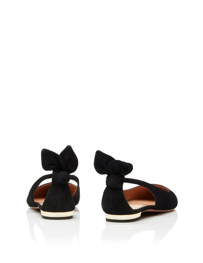 Bow Tie Ballet Black Women Aquazzura Essentials Bow Tie Ballet Black Women Aquazzura Essentials