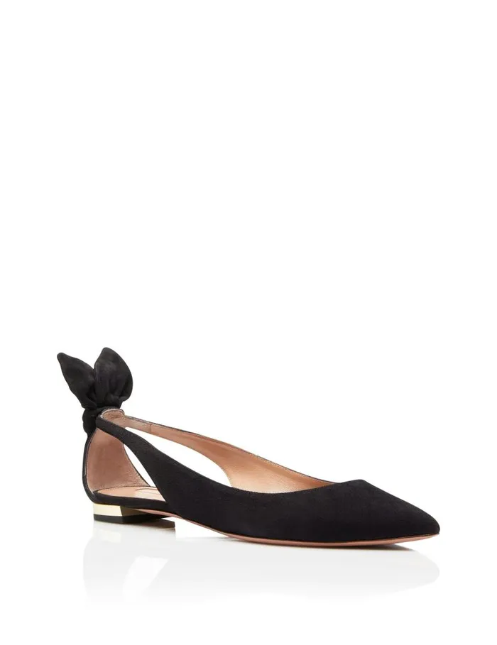 Bow Tie Ballet Black Women Aquazzura Essentials Bow Tie Ballet Black Women Aquazzura Essentials