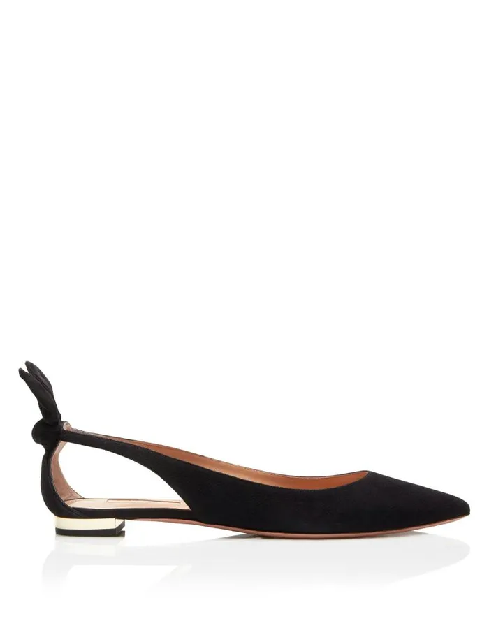 Bow Tie Ballet Black Women Aquazzura Essentials Bow Tie Ballet Black Women Aquazzura Essentials
