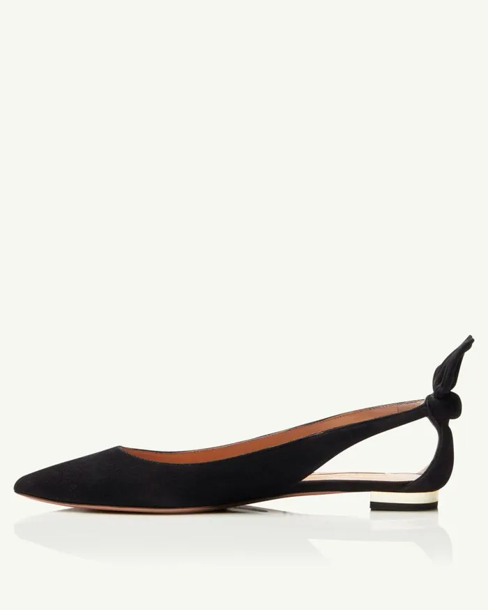 Bow Tie Ballet Black Women Aquazzura Essentials Bow Tie Ballet Black Women Aquazzura Essentials