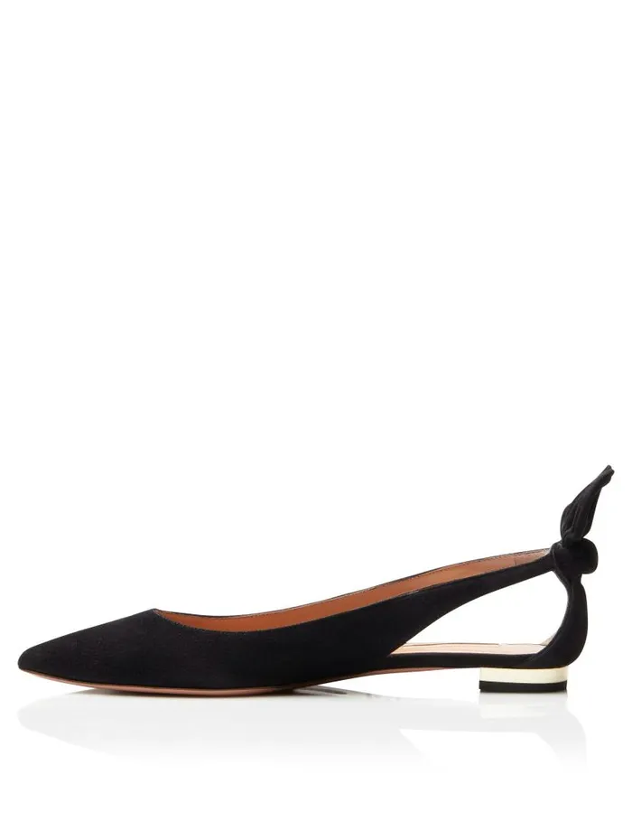 Bow Tie Ballet Black Women Aquazzura Essentials Bow Tie Ballet Black Women Aquazzura Essentials
