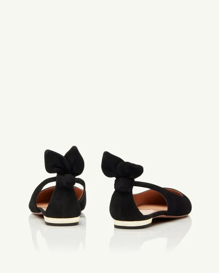 Bow Tie Ballet Black Women Aquazzura Essentials Bow Tie Ballet Black Women Aquazzura Essentials