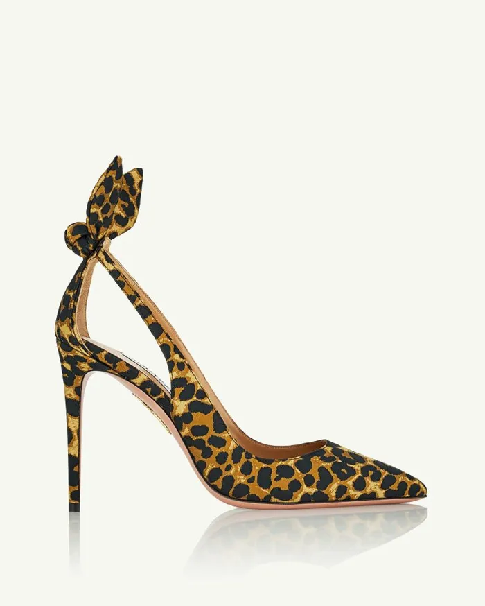 Bow Tie Pump 105 Leopard Women Aquazzura Pumps Bow Tie Pump 105 Leopard Women Aquazzura Pumps