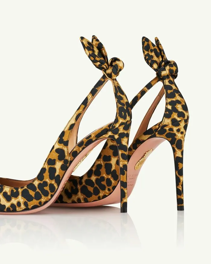 Bow Tie Pump 105 Leopard Women Aquazzura Pumps Bow Tie Pump 105 Leopard Women Aquazzura Pumps