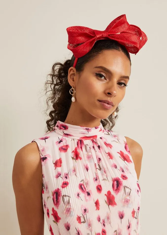 Bow Twist Headband Vermillion Women Phase Eight Headbands