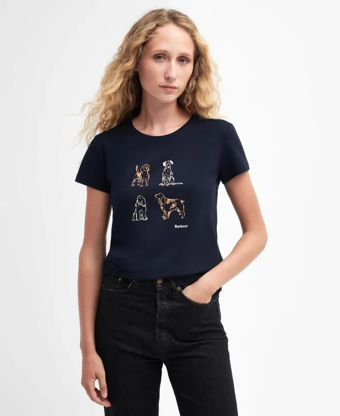 Bowland TShirt Classic White Women Barbour TShirts