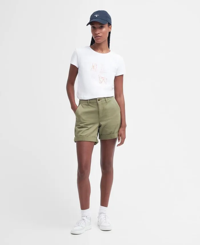 Bowland TShirt Classic White Women Barbour TShirts