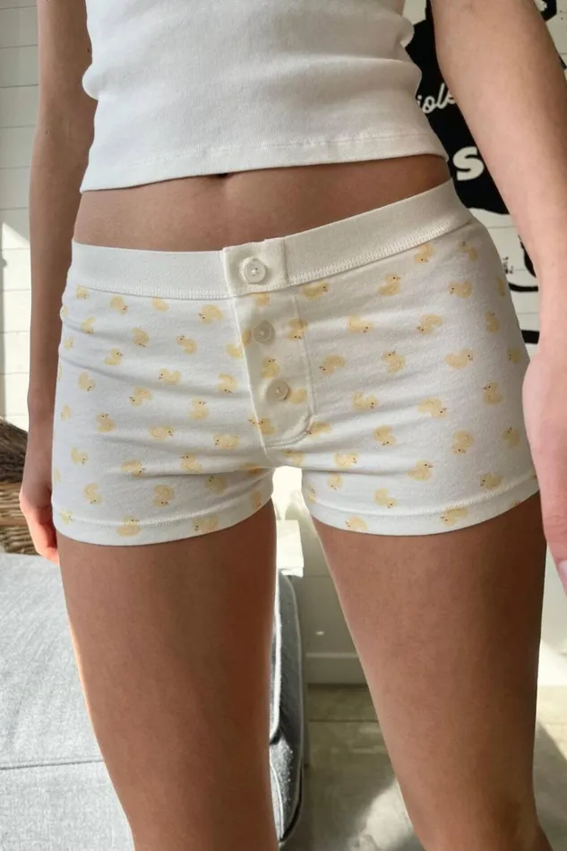 Boyshort Duck Underwear White Women Brandy Melville Intimates