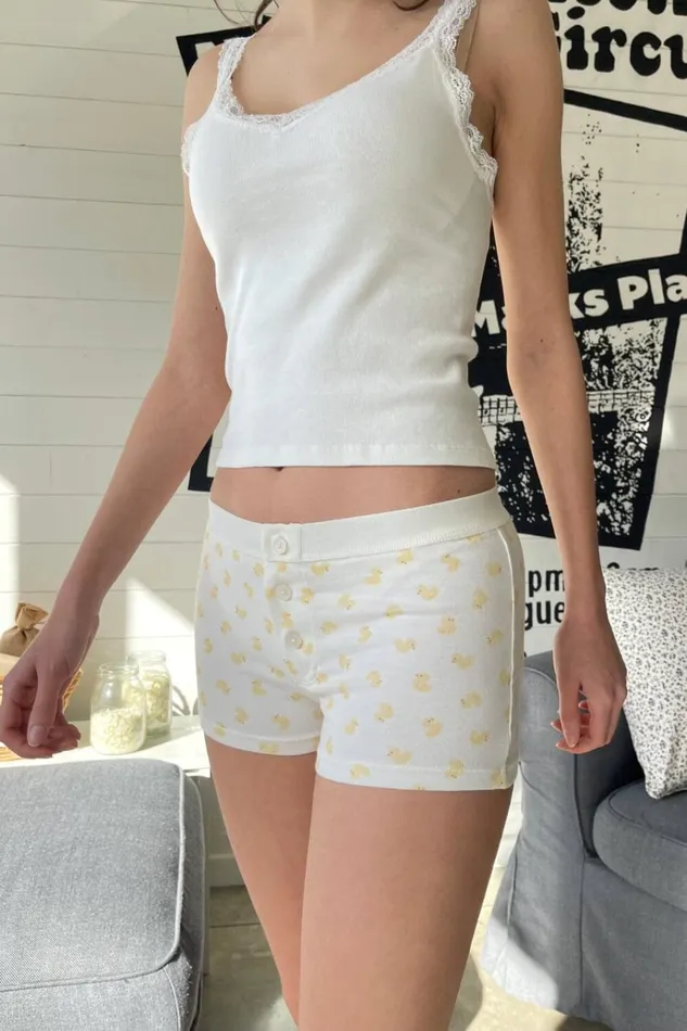 Boyshort Duck Underwear White Women Brandy Melville Intimates