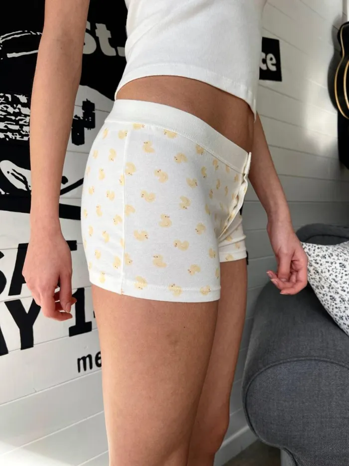 Boyshort Duck Underwear White Women Brandy Melville Intimates