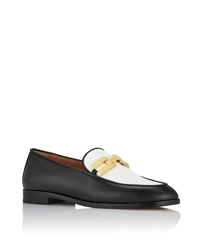 Brandi Mocassin Blackwhite Women Aquazzura Flats Brandi Mocassin Blackwhite Women Aquazzura Flats