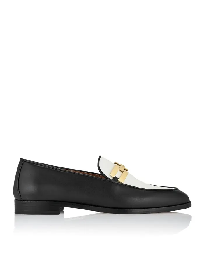 Brandi Mocassin Blackwhite Women Aquazzura Flats Brandi Mocassin Blackwhite Women Aquazzura Flats