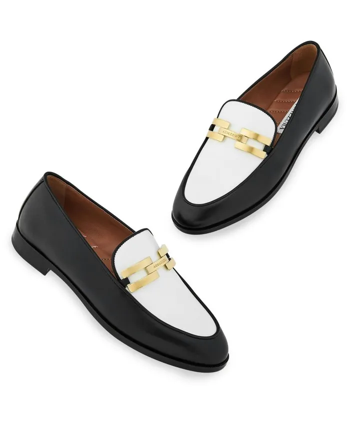 Brandi Mocassin Blackwhite Women Aquazzura Flats Brandi Mocassin Blackwhite Women Aquazzura Flats