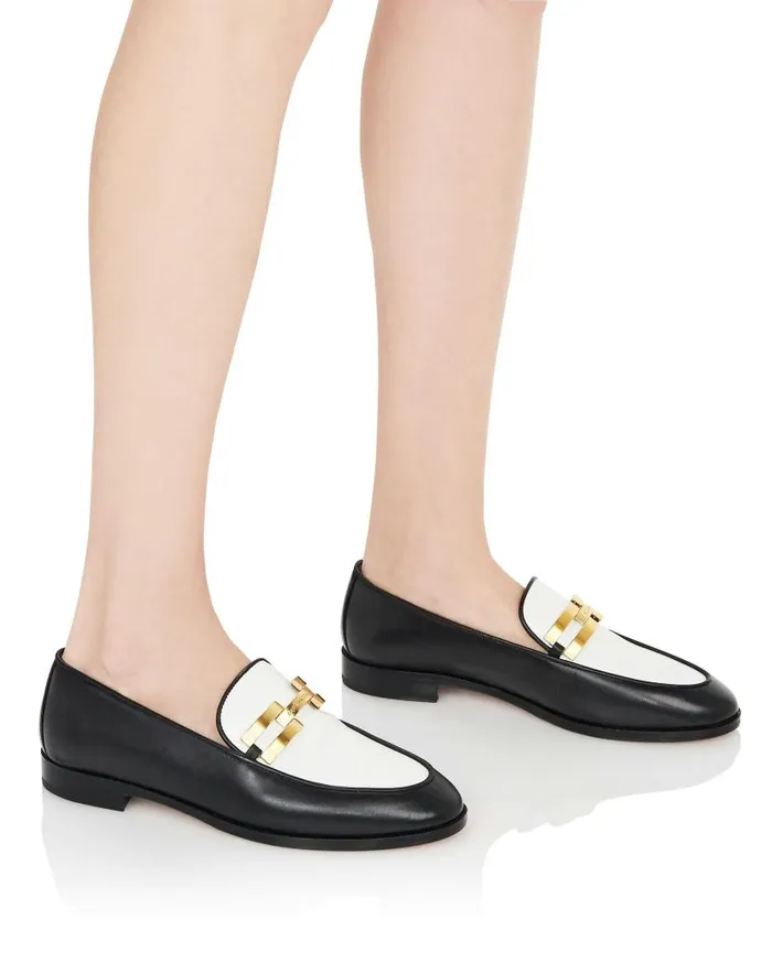 Brandi Mocassin Blackwhite Women Aquazzura Flats Brandi Mocassin Blackwhite Women Aquazzura Flats